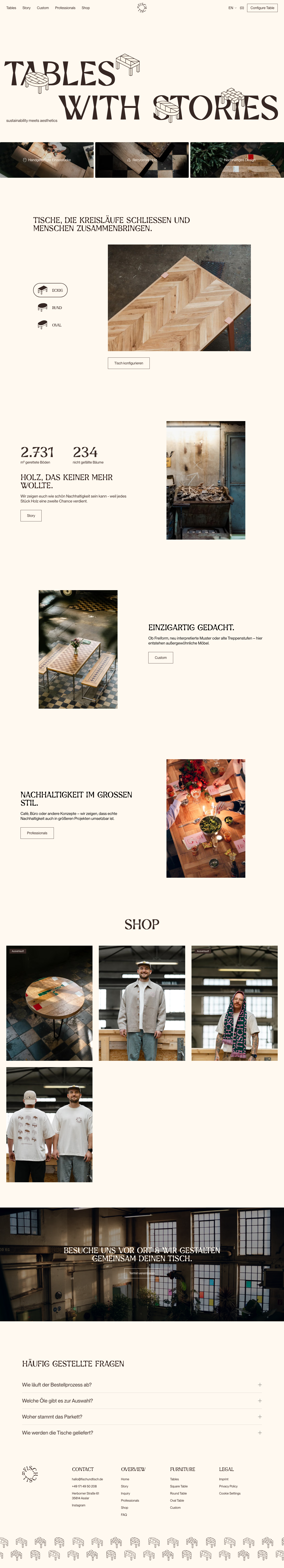 Fisch & Tisch - full page scroll