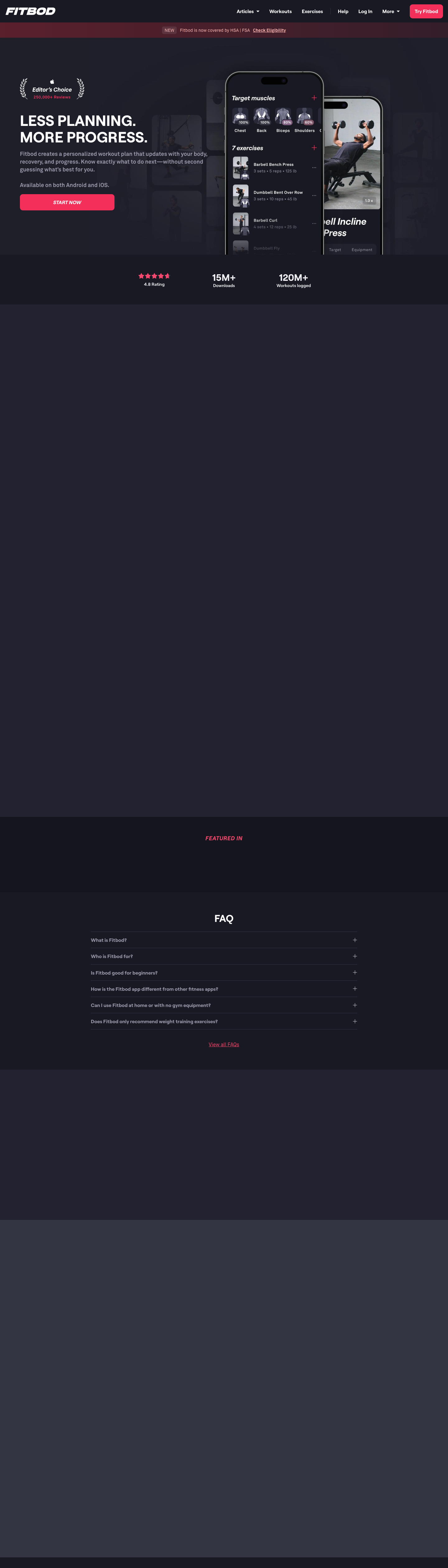 Fitbod Me - mobile full page