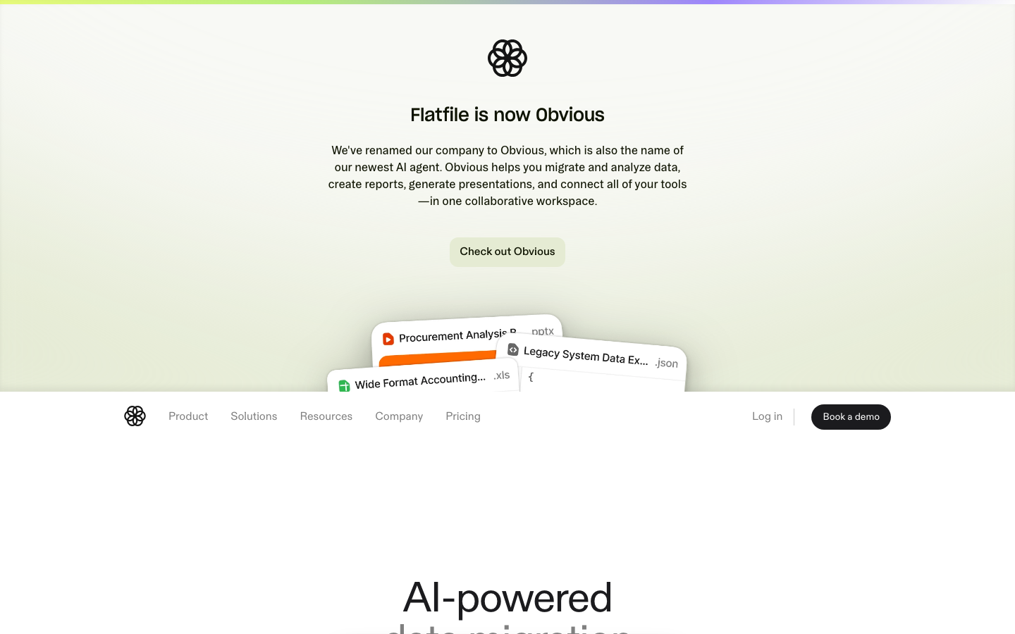Flatfile is the AI data preparation and migration software that helps teams extract, prepare, map, transform, and validate messy data. · minimalism, swiss, brutalism, ai, developer-tools, saas, hero-with-cta, logo-cloud, sticky-nav