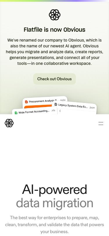 AI Data Preparation and Migration Software | Flatfile - mobile
