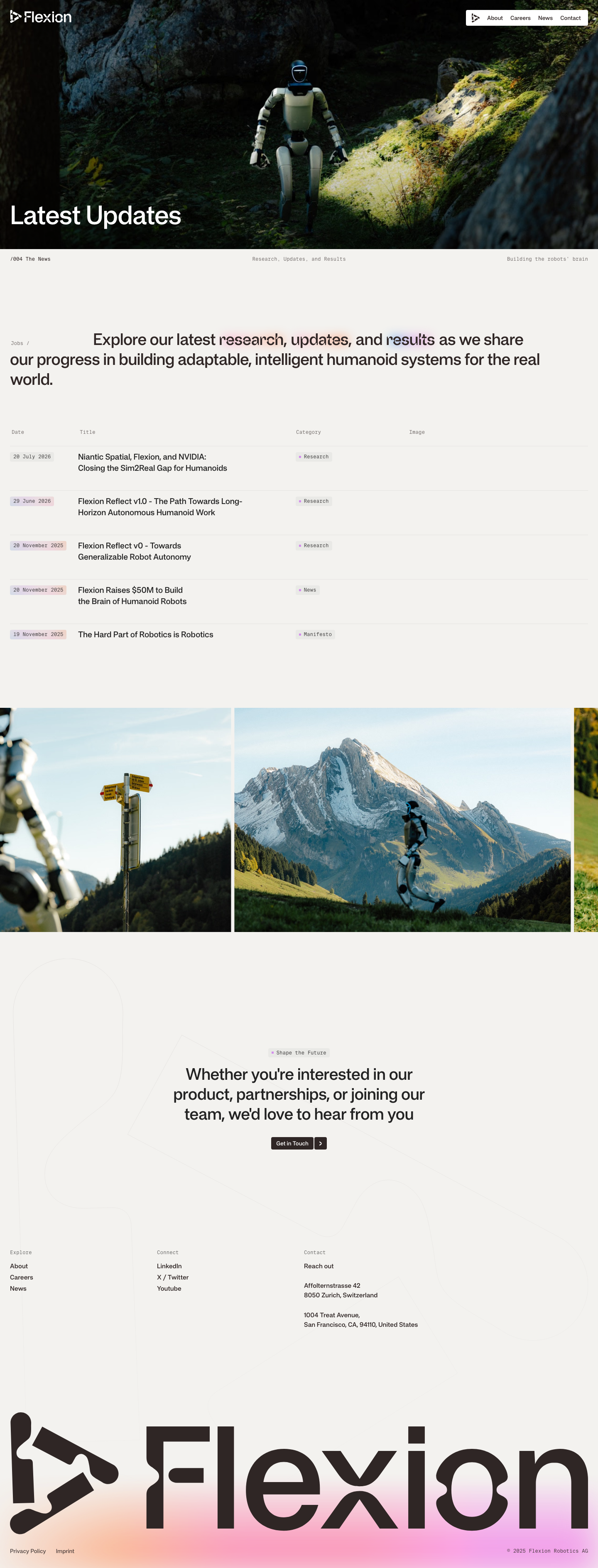Flexion Robotics · Blog - full page scroll