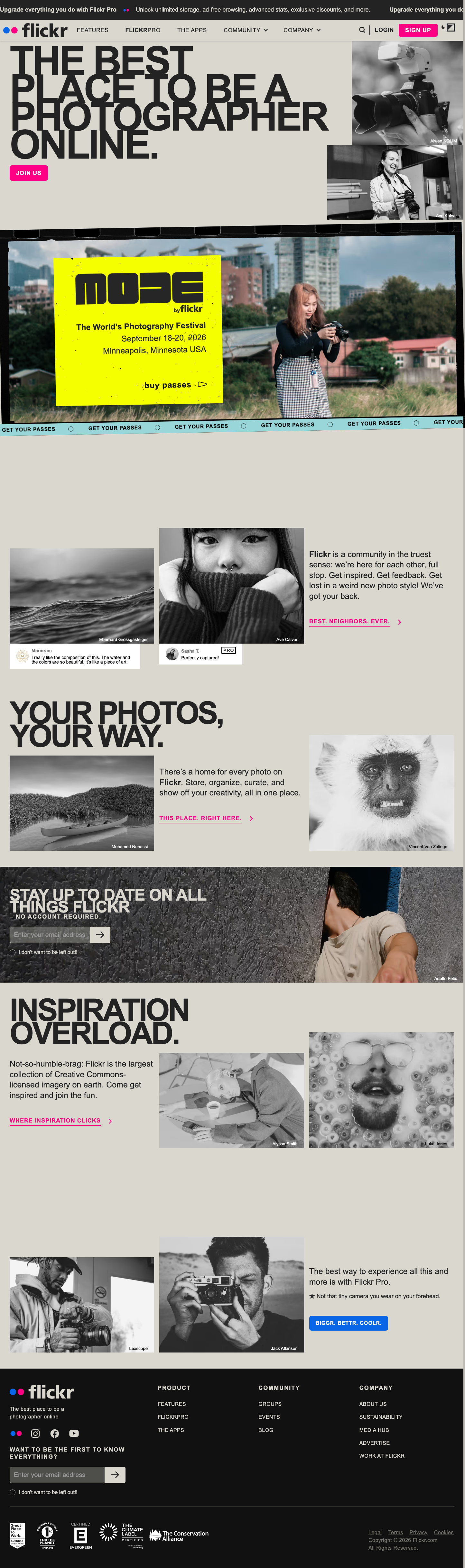 Flickr - full page scroll