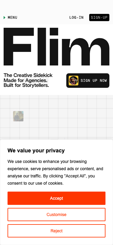 Flim | The search engine for creative people - mobile