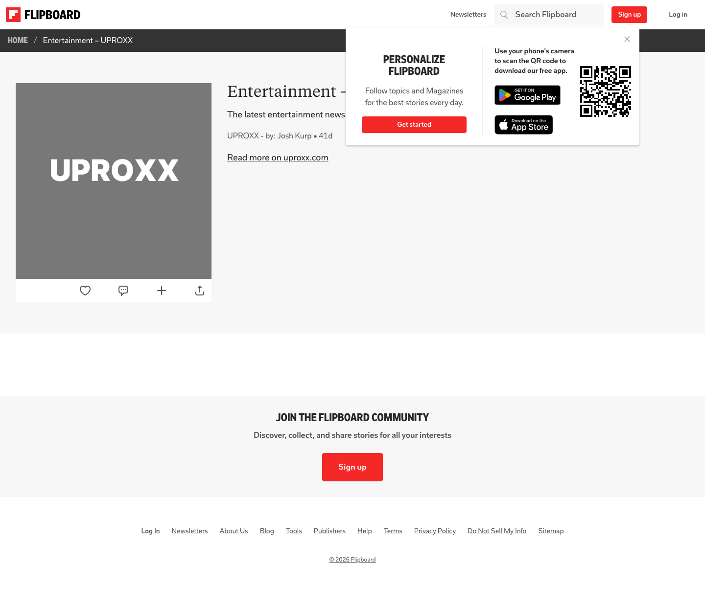 Flipboard - full page scroll