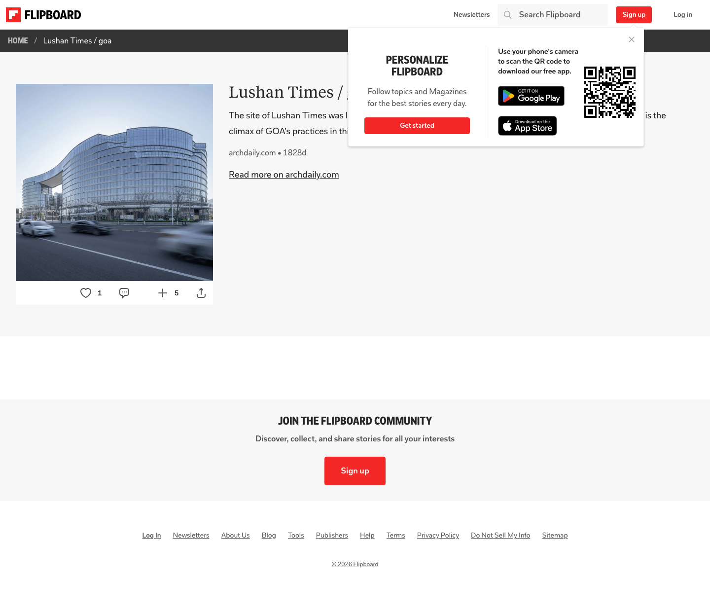 Flipboard - full page scroll