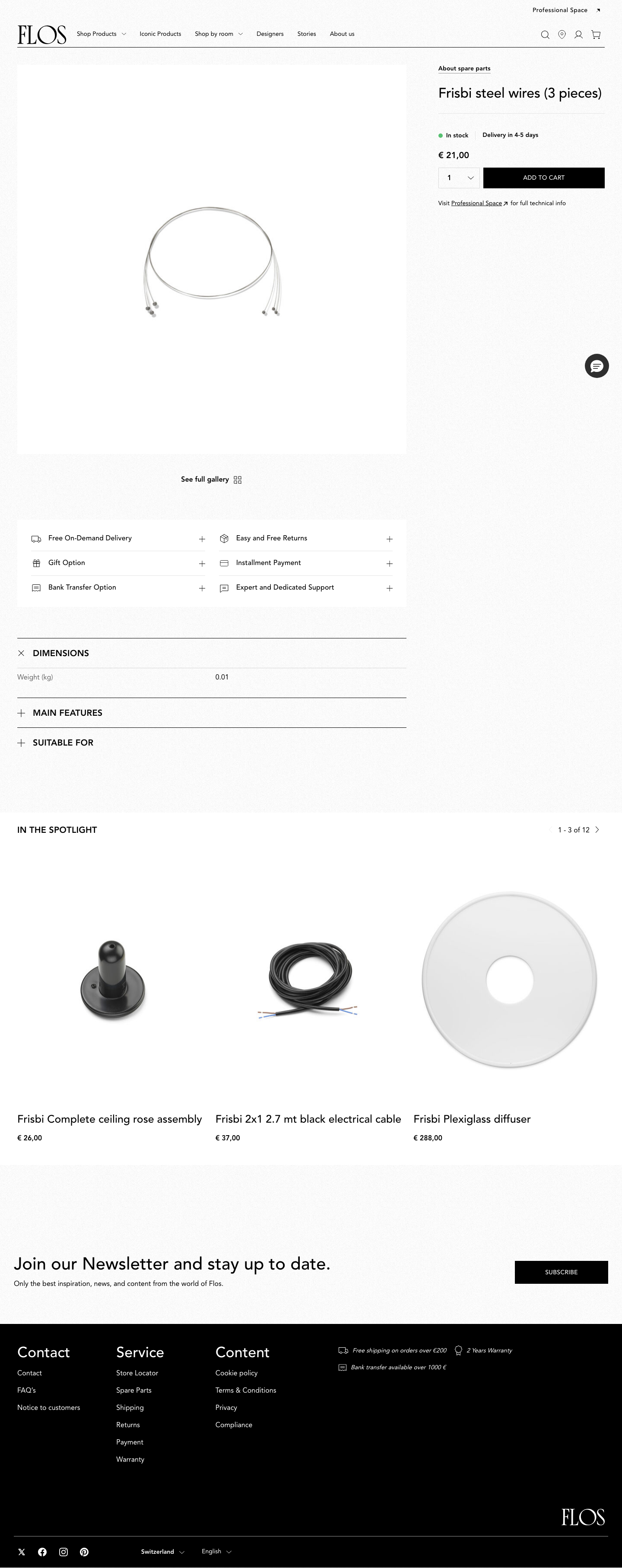 Flos - full page scroll