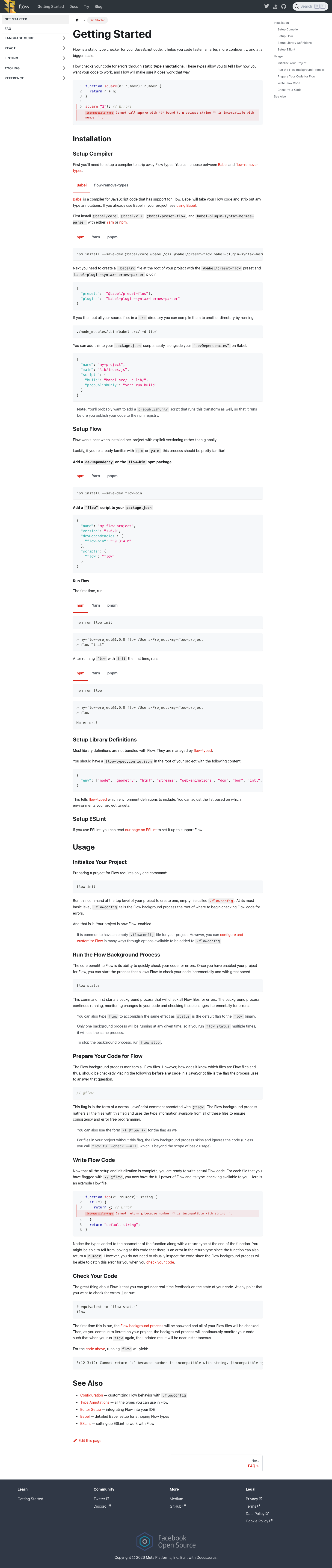 Flow - full page scroll