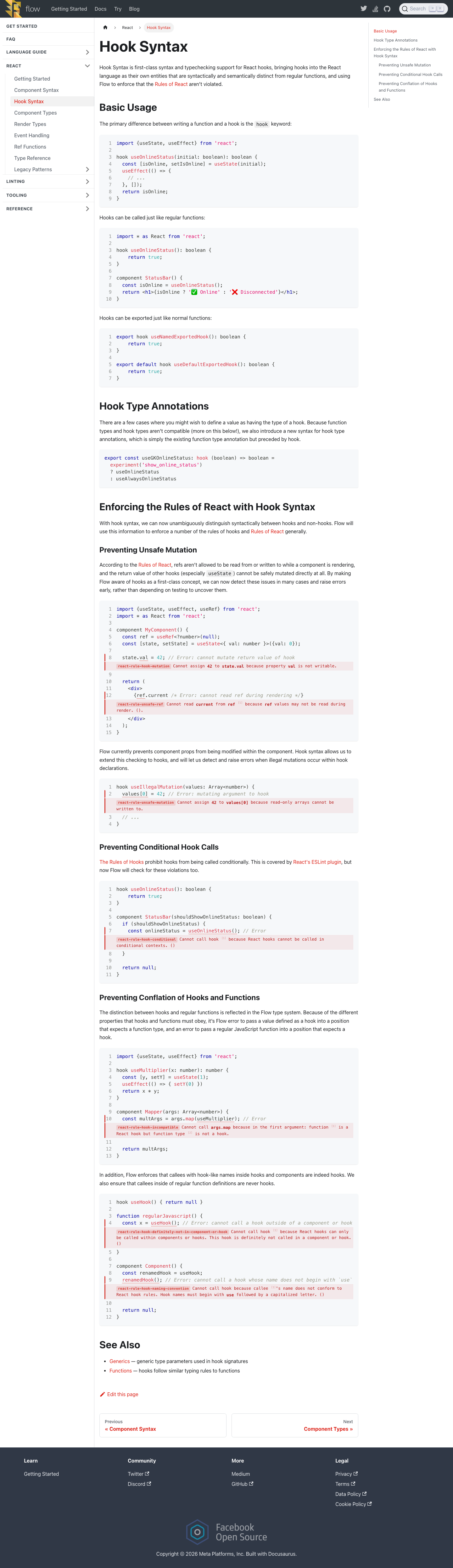 Flow - full page scroll