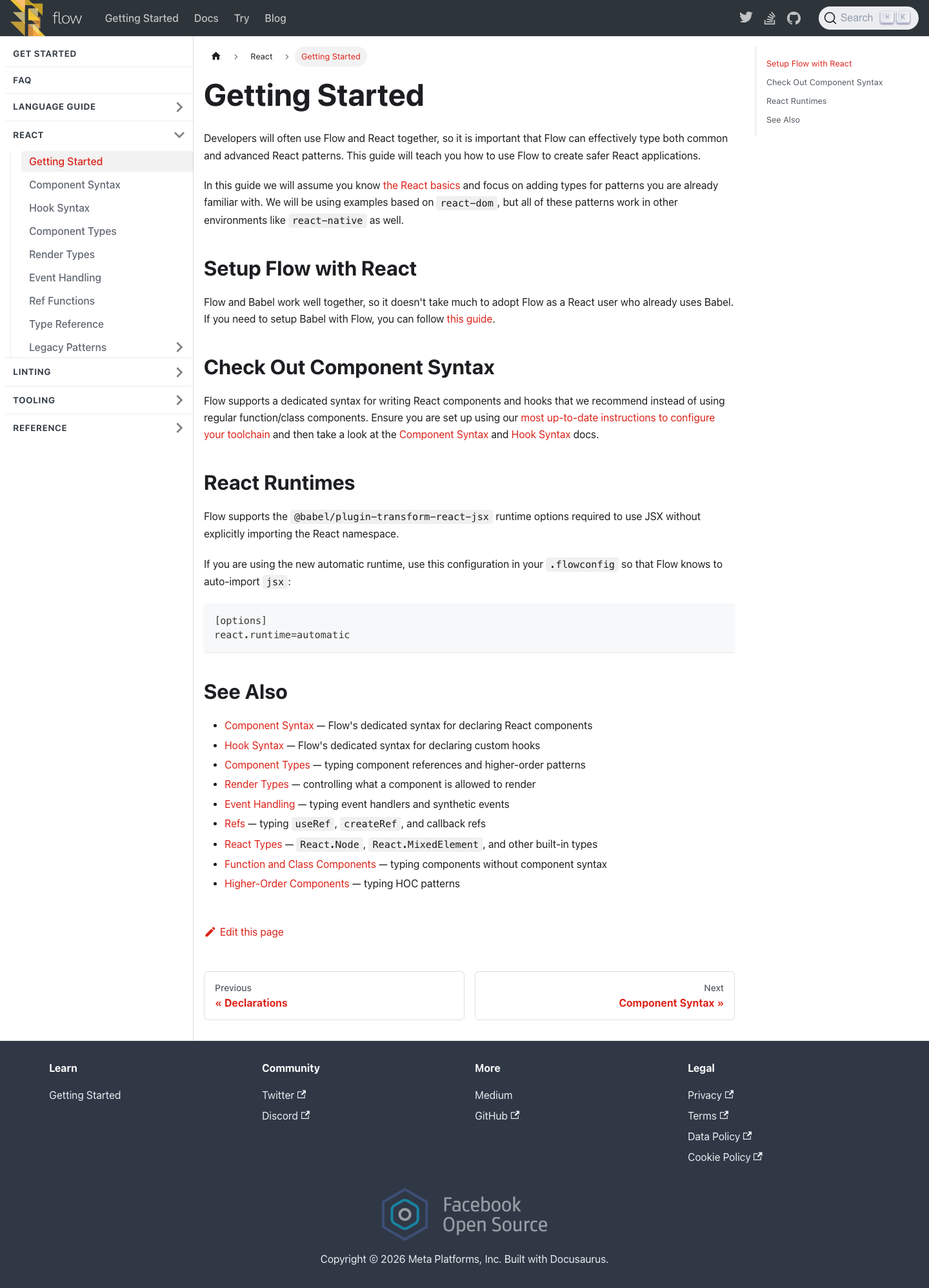 Flow - full page scroll