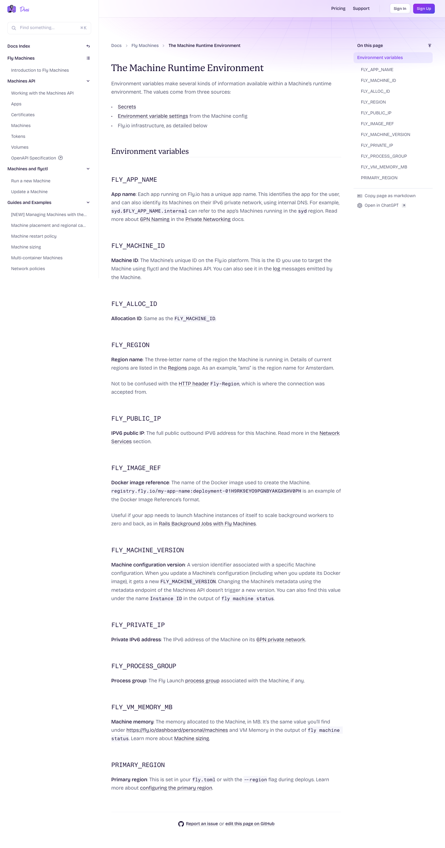 Fly — Docs - full page scroll