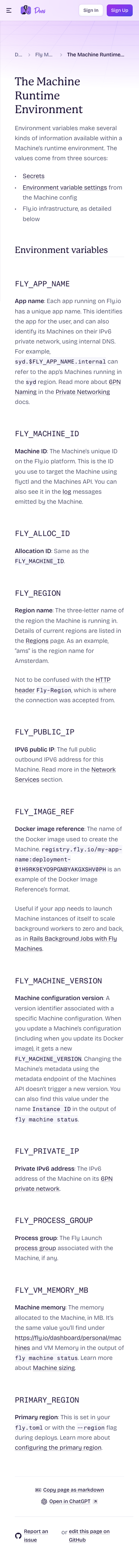 Fly — Docs - mobile full page