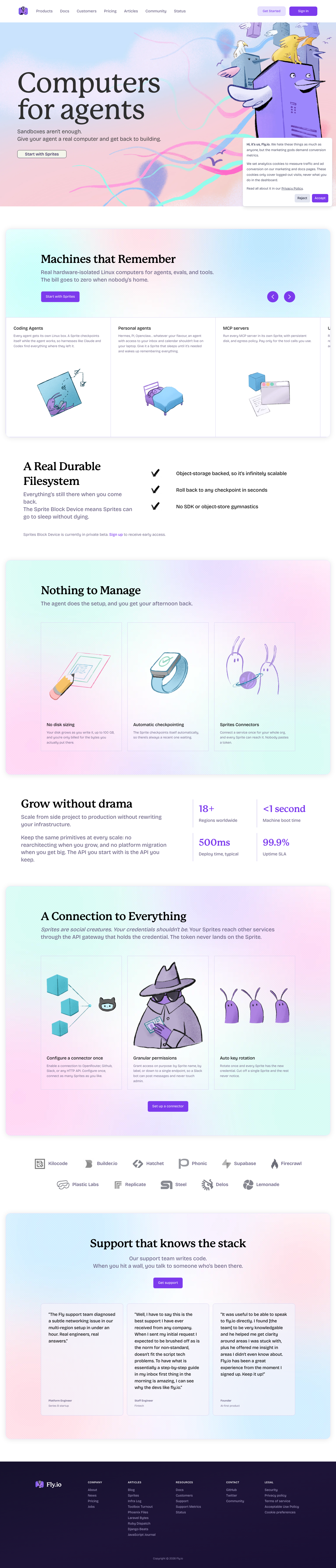 Fly - mobile full page