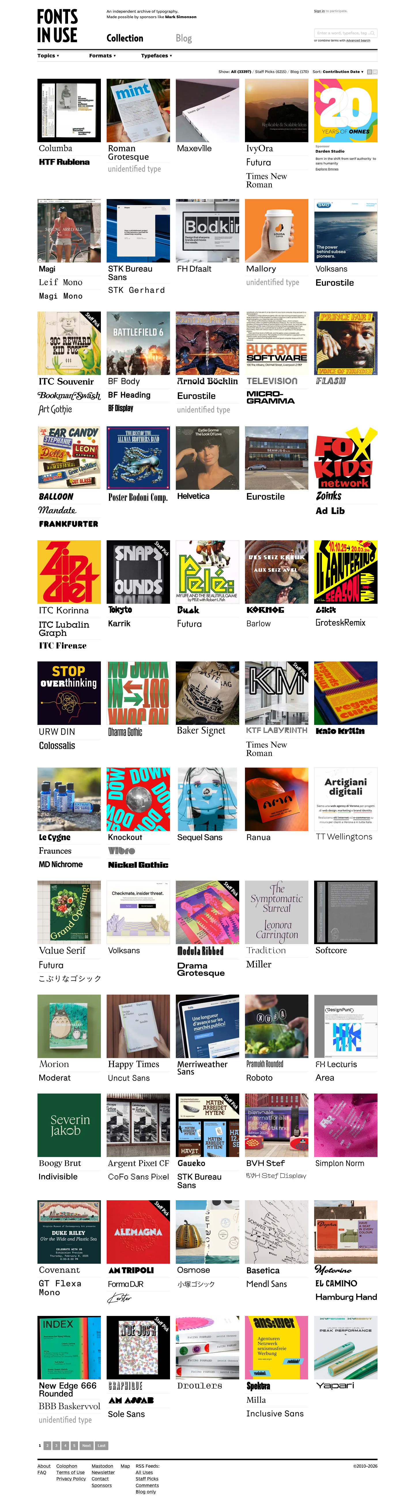 Fontsinuse - full page scroll