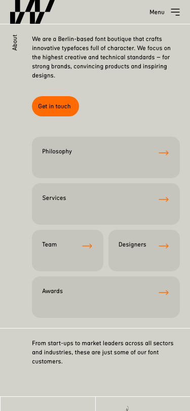 Fontwerk — About - mobile