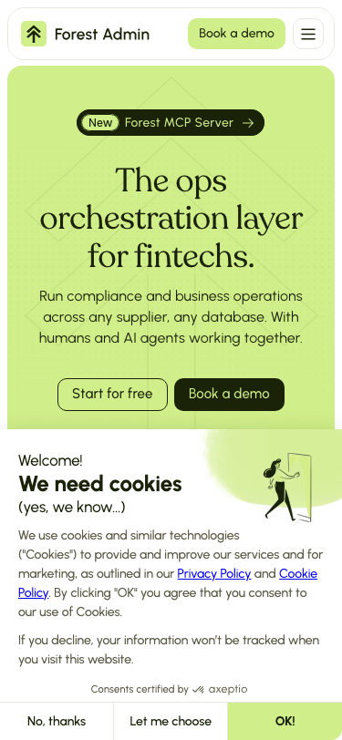 Forest Admin: the Fintech Ops Orchestration Layer for AI Teams - mobile