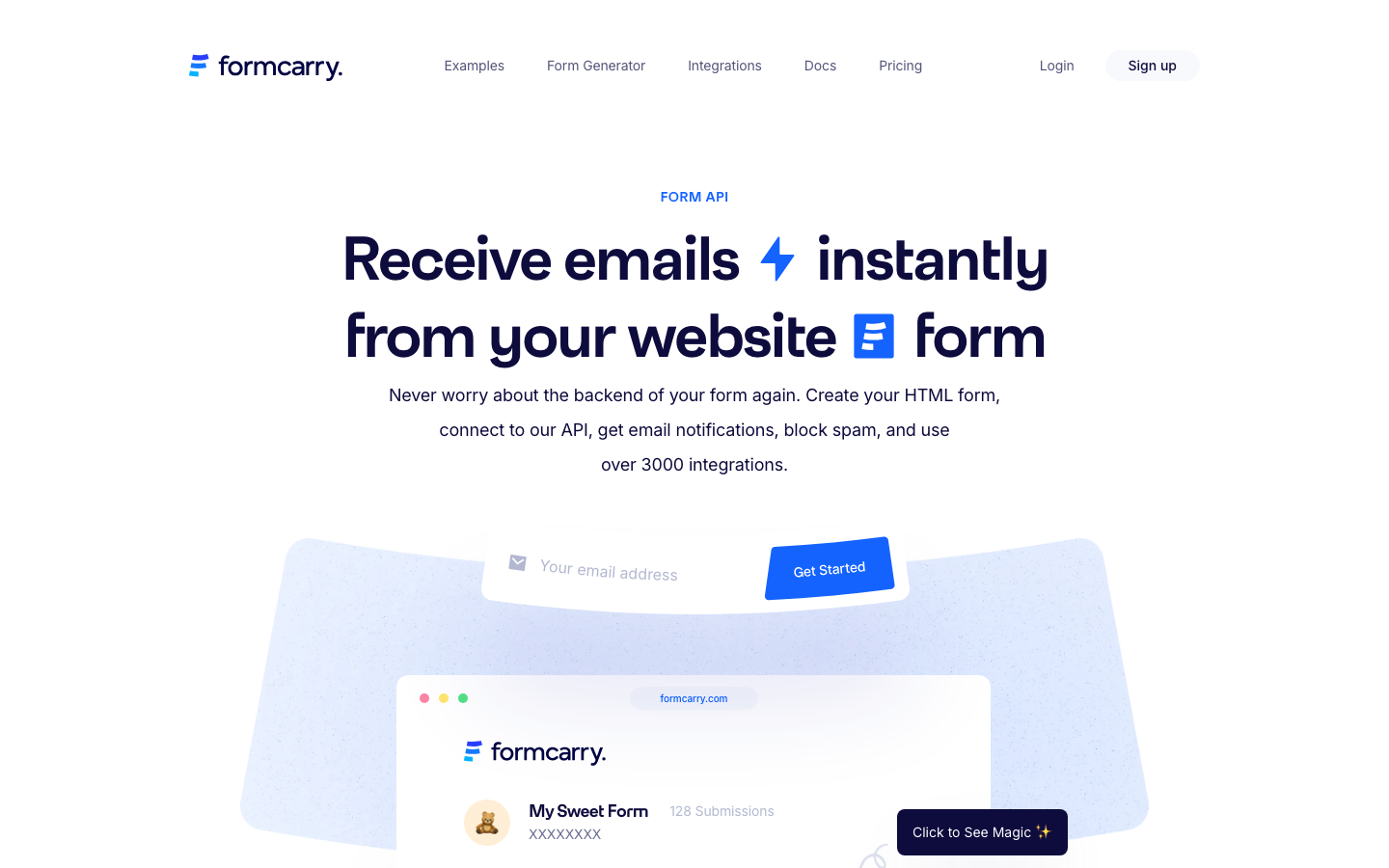 Form API | Formcarry. - Best Form Backend
