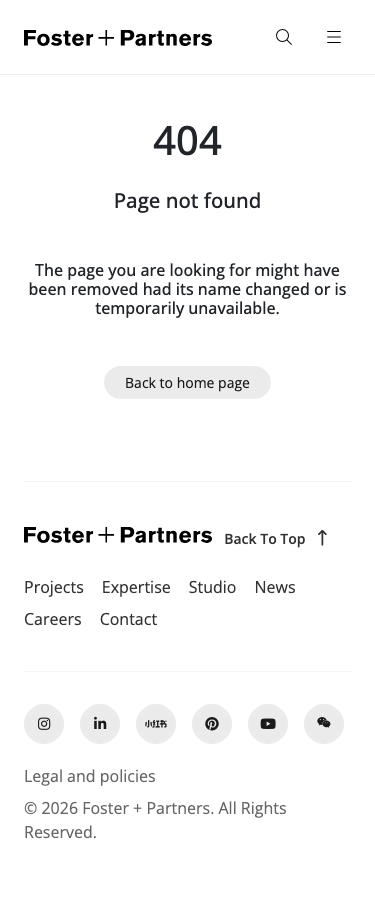 Fosterandpartners — Sign up - mobile full page