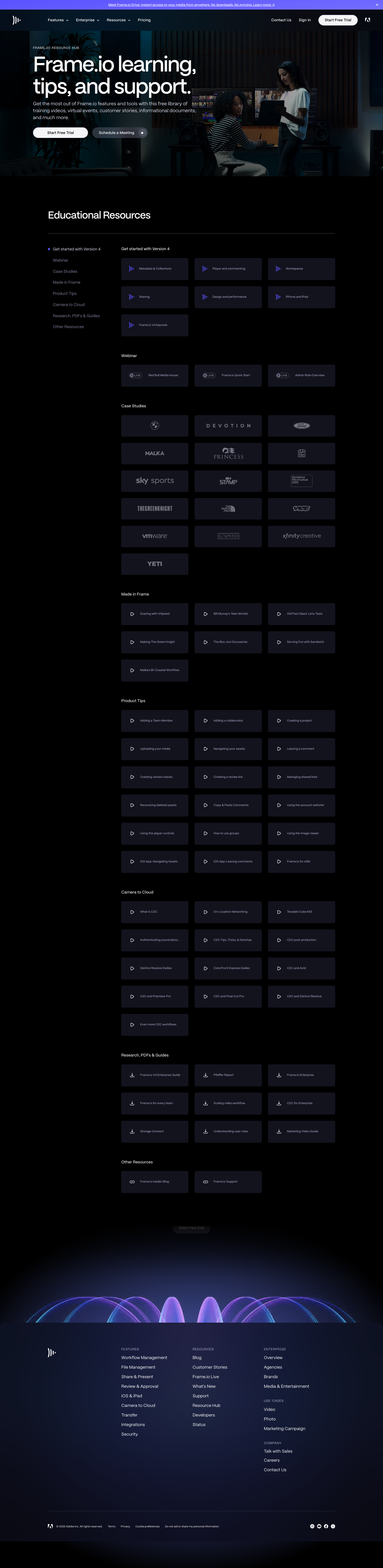 Frame - full page scroll