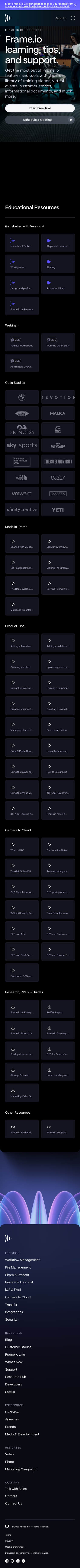 Frame - mobile full page