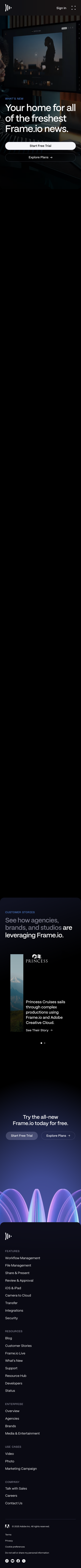 Frame — Changelog - mobile full page