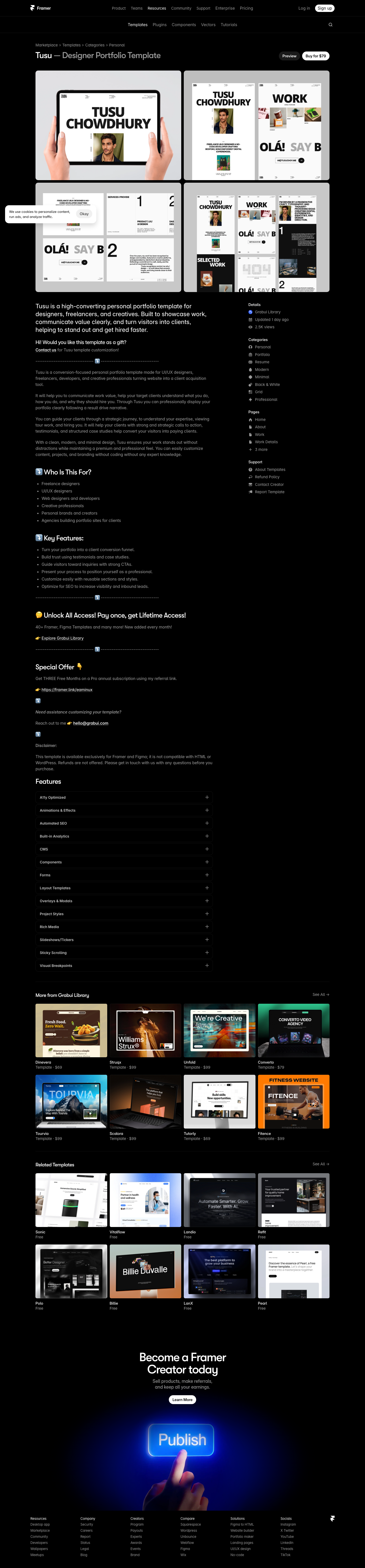 Framer - full page scroll