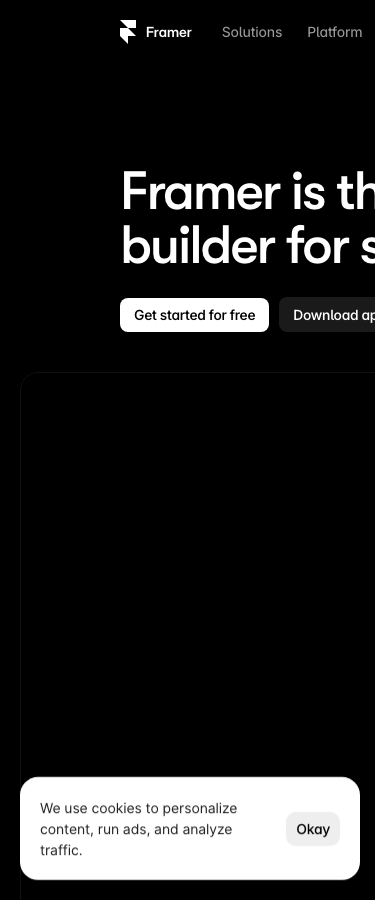 Framer - mobile full page