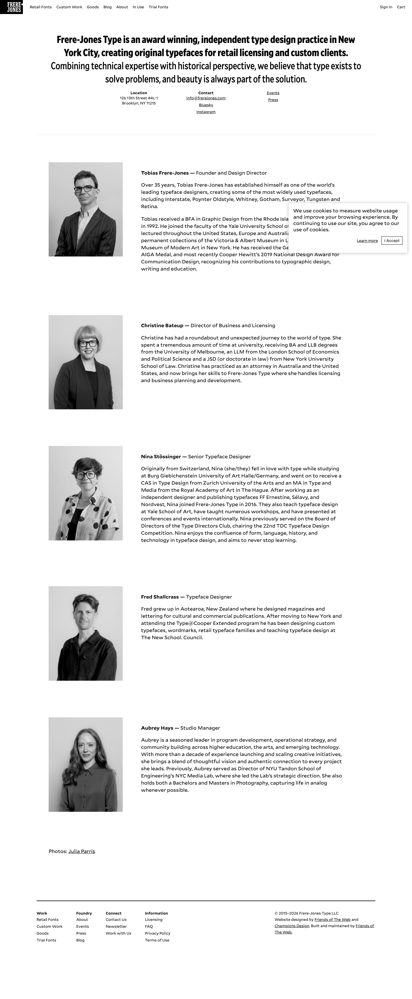 Frerejones — About - full page scroll