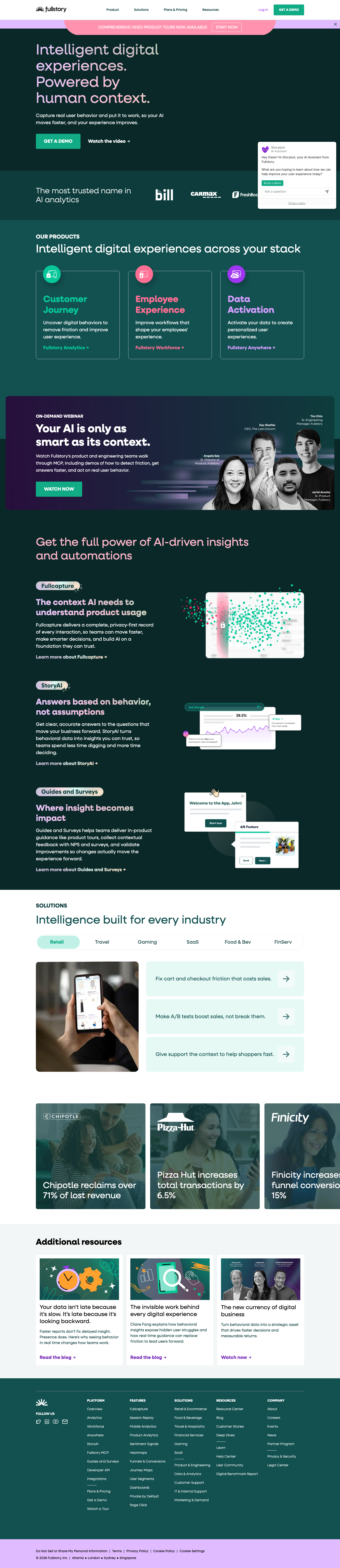 Fullstory - full page scroll