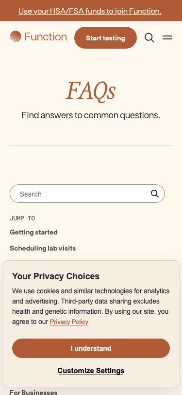 Functionhealth - mobile