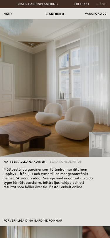 Måttbeställda Gardiner – Perfekt Passform & Stil | Gardinex - mobile