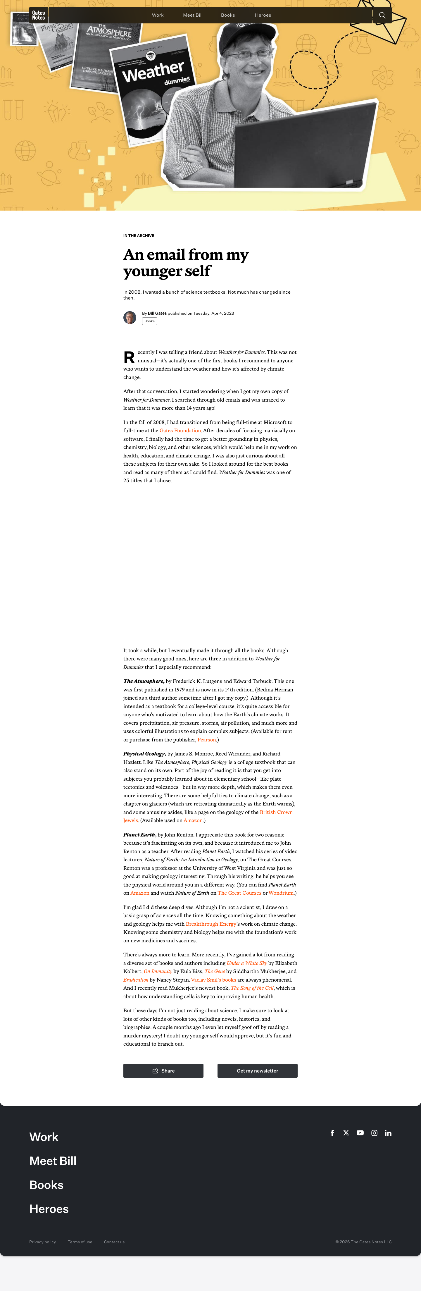 Gatesnotes - full page scroll