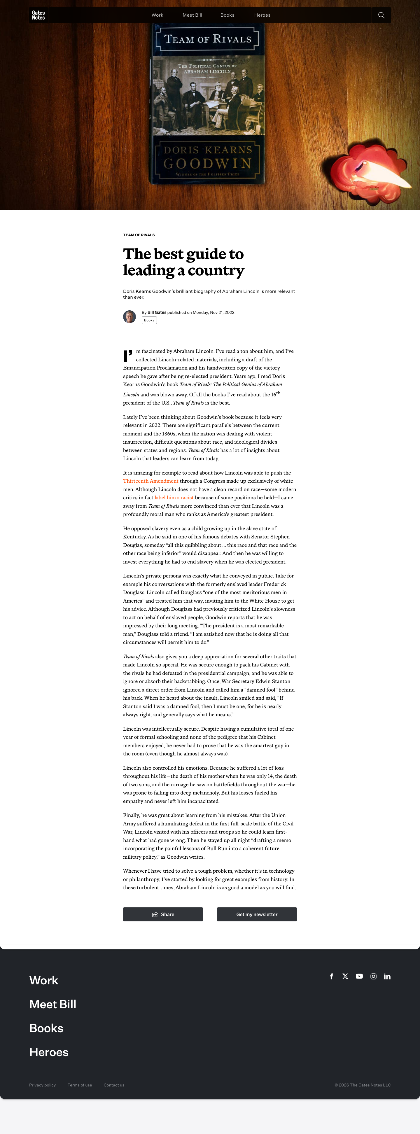 Gatesnotes - full page scroll