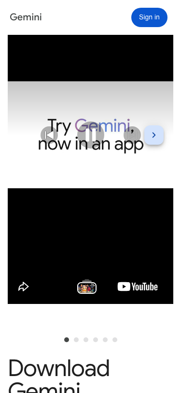 Gemini Google - mobile full page