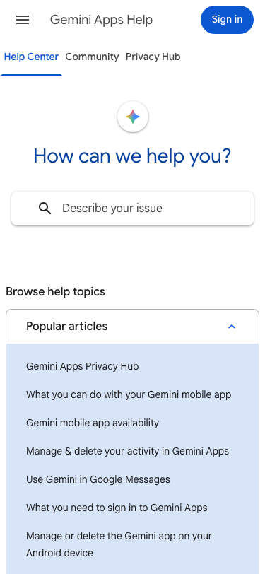 Gemini Google - mobile