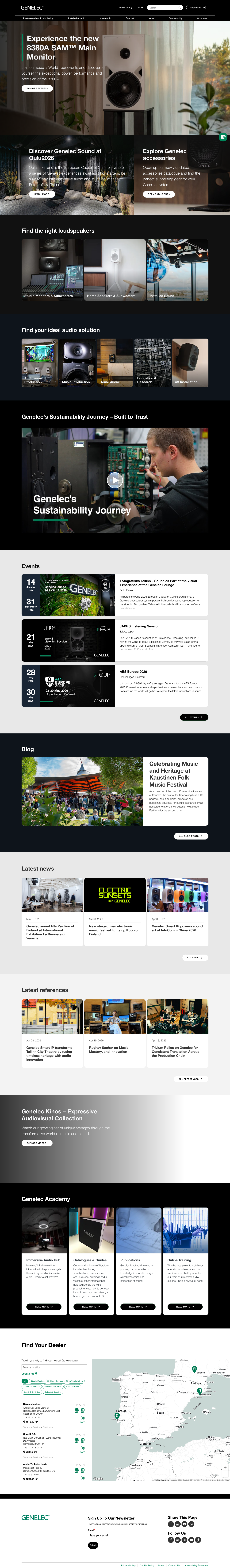 Genelec - full page scroll
