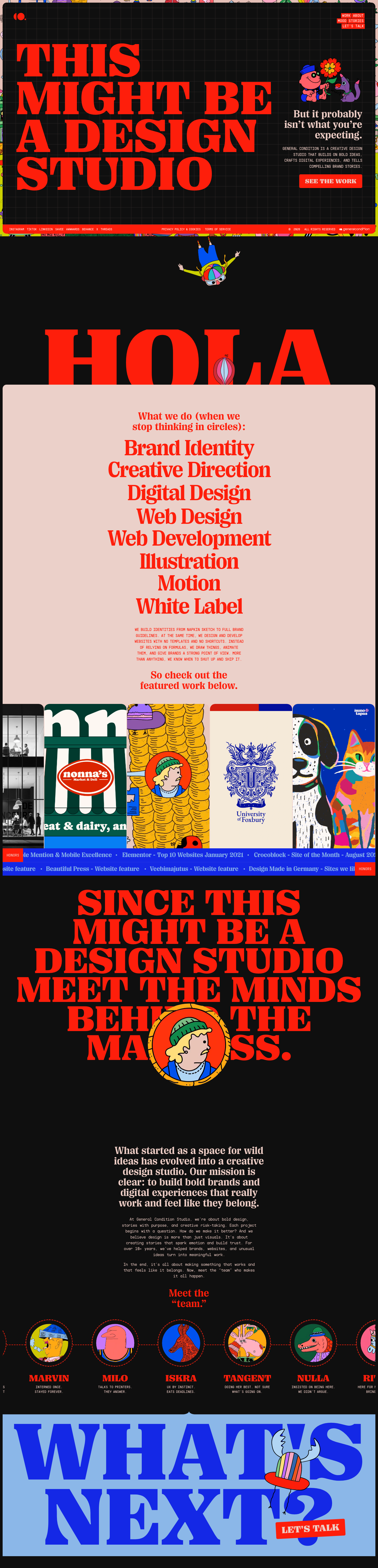 General Condition Design Studio | Branding, Web Design in Europe - full page scroll