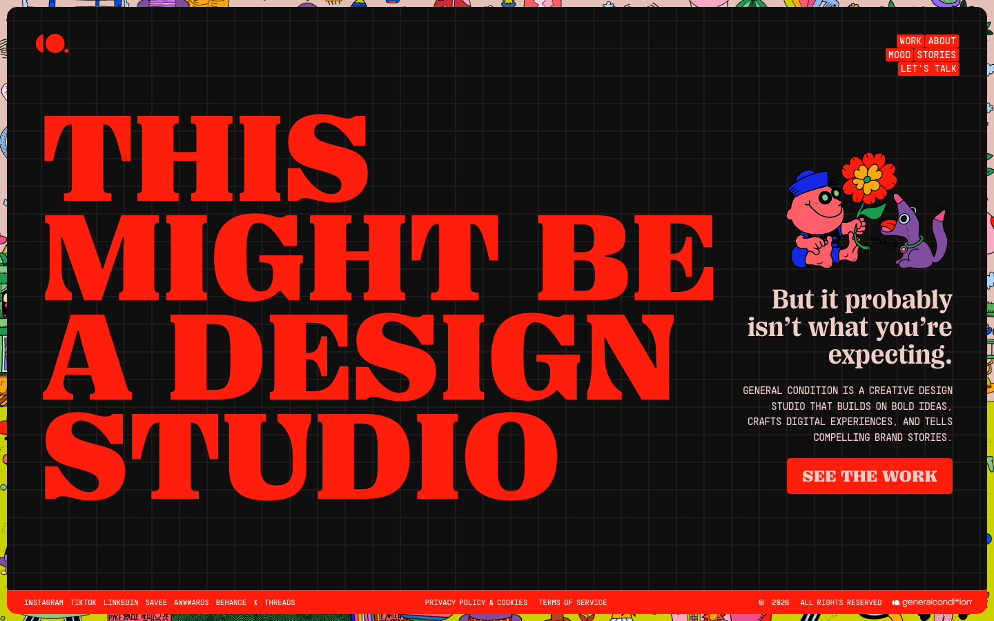 General Condition Design Studio | Branding, Web Design in Europe - Award-winning European design studio crafting brands, websites, and stories for cultural and creative businesses.  ·  playful, maximalism, agency, portfolio, hero-fullbleed, logo-cloud, hero-with-cta