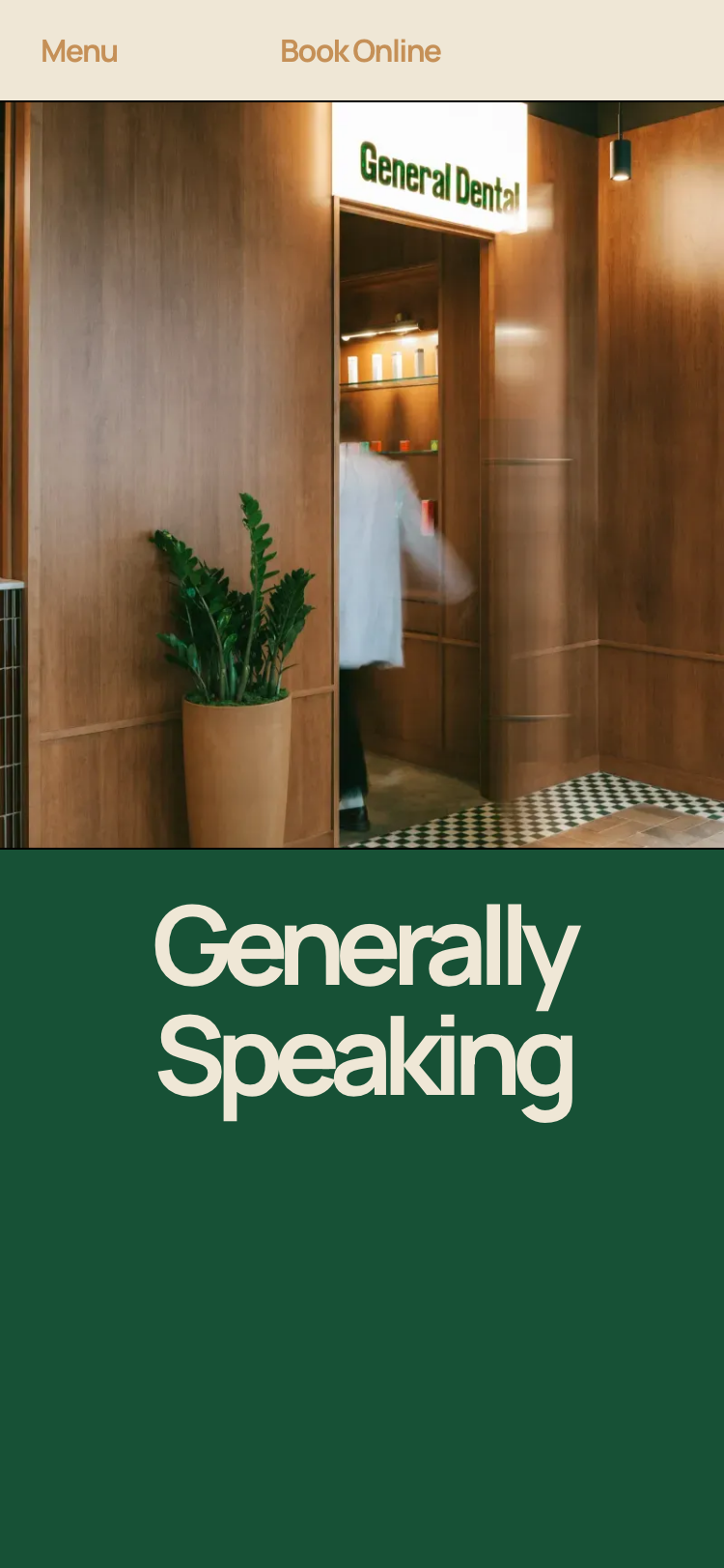 General Dental · About - mobile