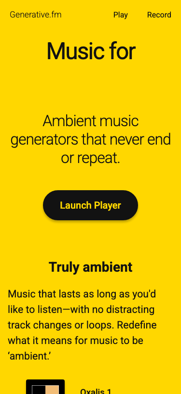 Generative Fm - mobile
