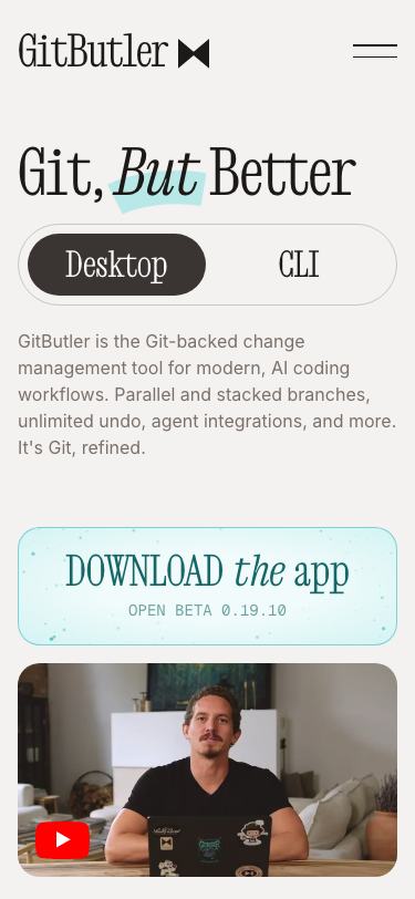 Gitbutler — Features - mobile