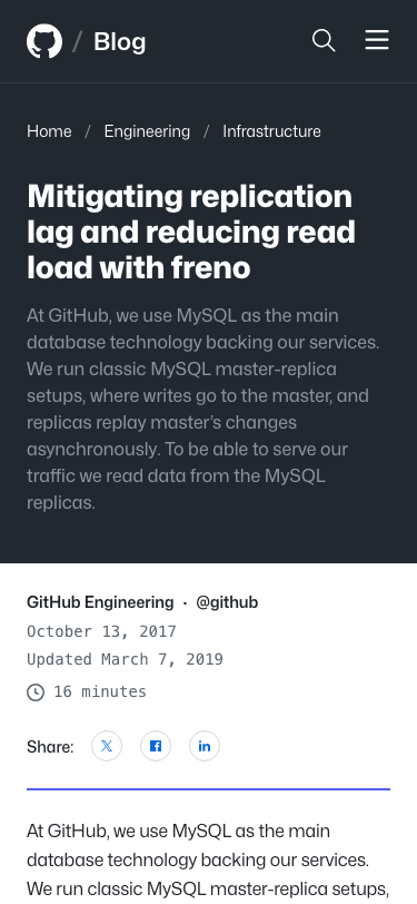 Github Blog - mobile