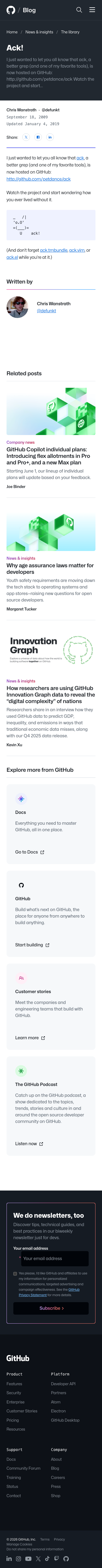Github Blog - mobile full page