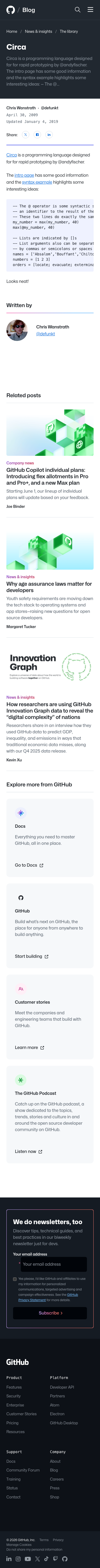 Github Blog - mobile full page