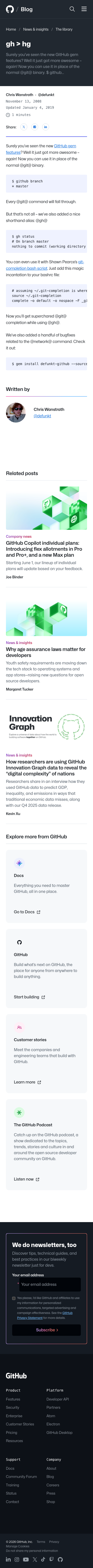 Github Blog - mobile full page