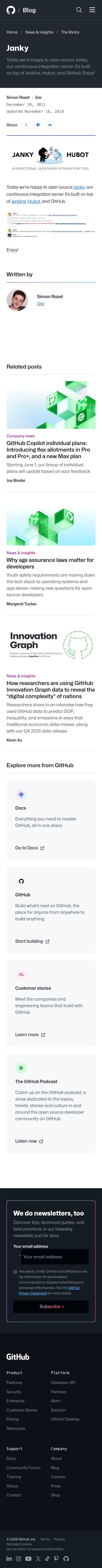 Github Blog - mobile full page
