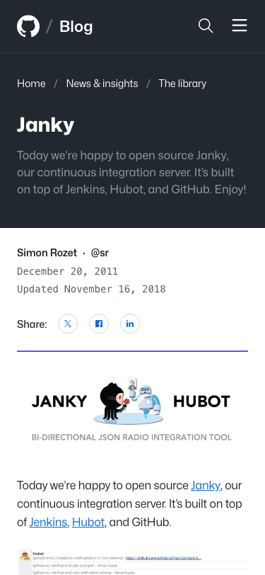 Github Blog - mobile
