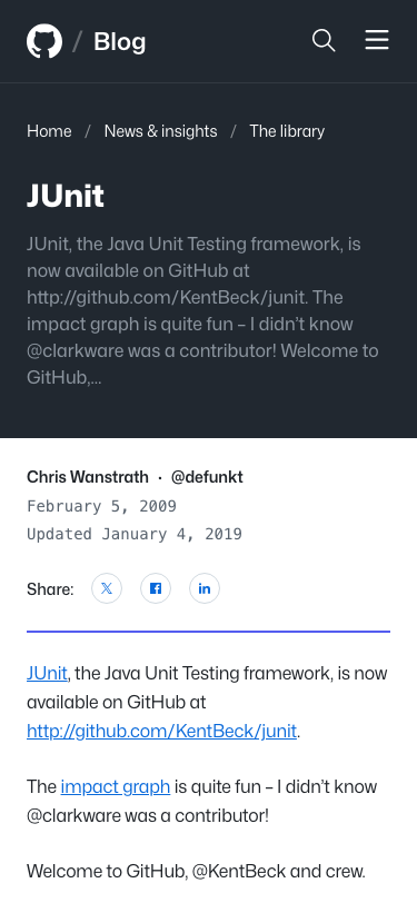 Github Blog - mobile