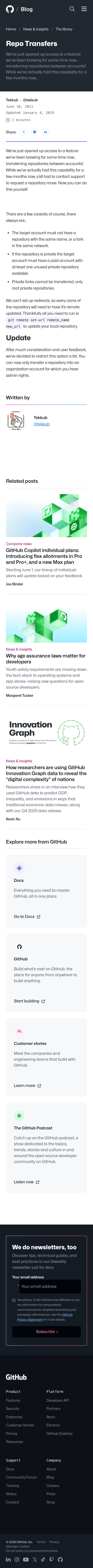 Github Blog - mobile full page