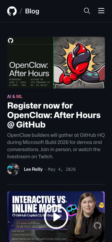 Github Blog - mobile