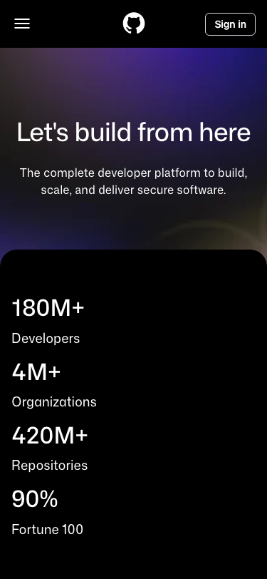 Github — About - mobile